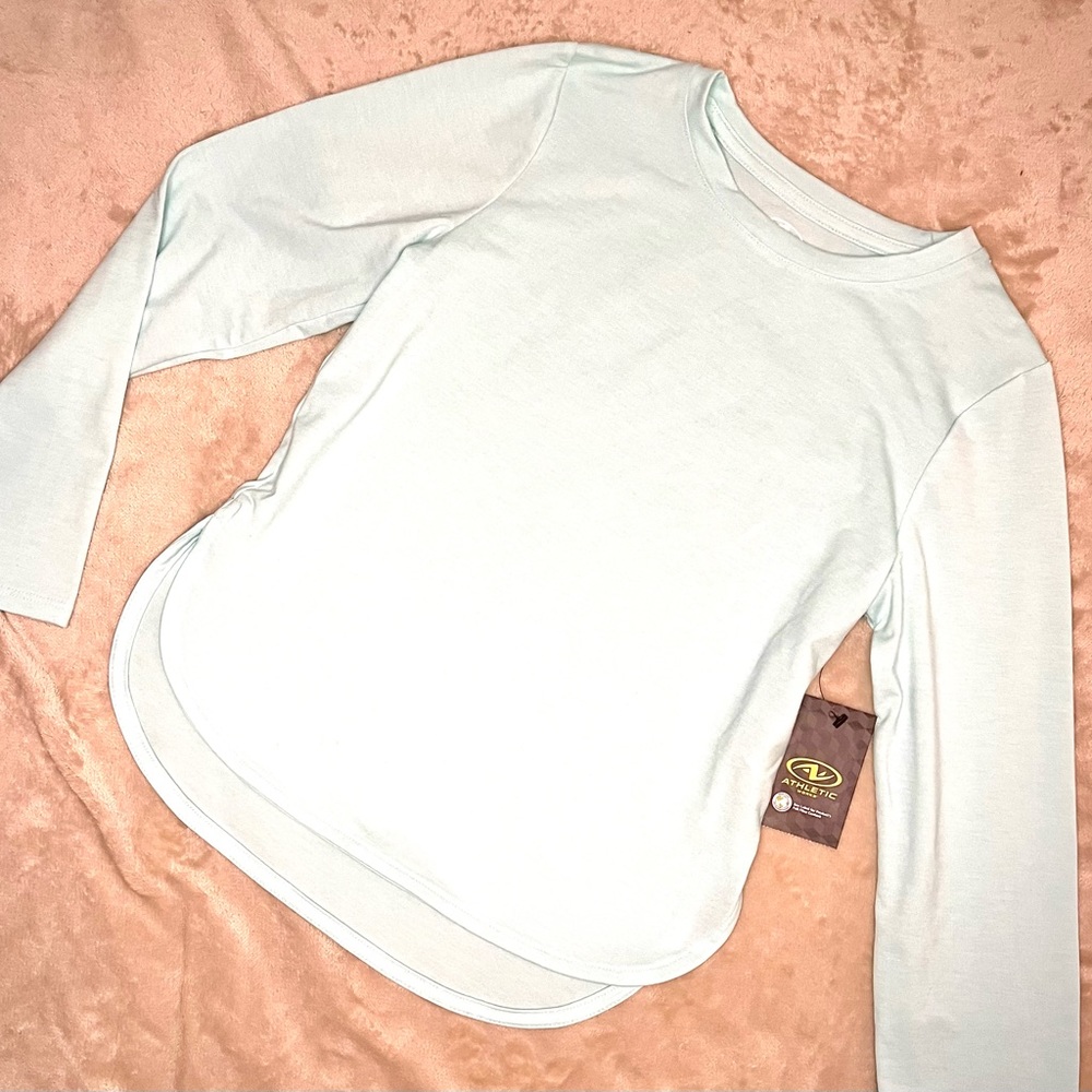 New with tags!  Light blue long sleeve shirt size M (7/8)